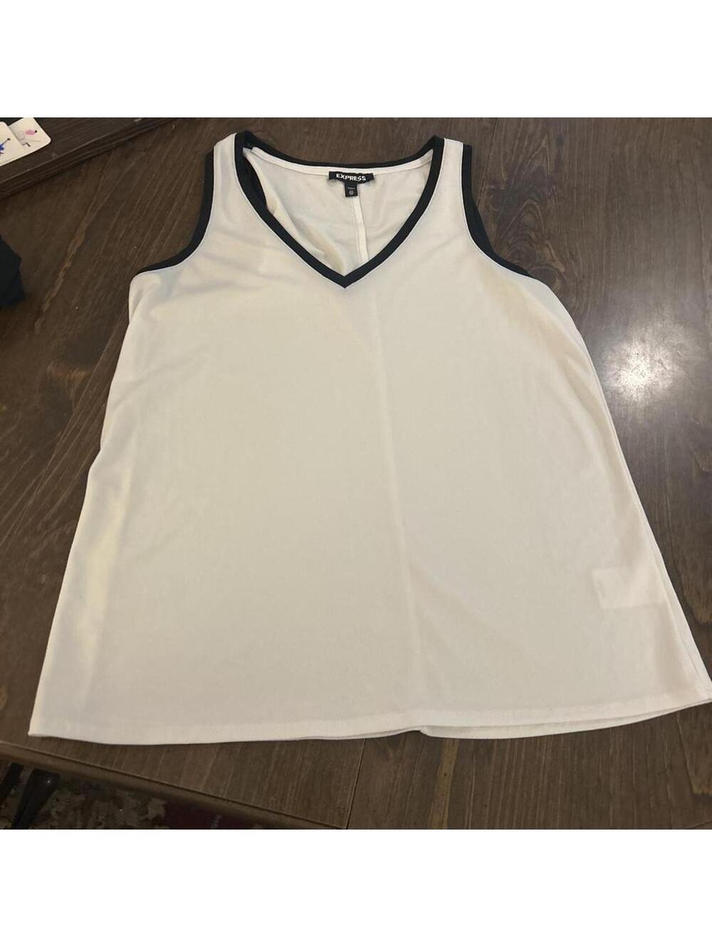 Express Women's White Vests-tanks-cami